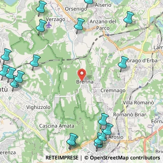 Mappa Via Grimello, 22040 Brenna CO, Italia (3.4755)