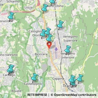Mappa Via Privata Ingegnere Paolo Foresio, 21040 Castiglione Olona VA, Italia (2.86786)