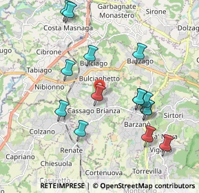 Mappa Strada Provinciale, 23893 Cassago Brianza LC, Italia (1.99333)