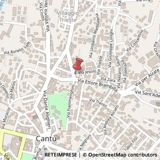 Mappa Via Fiammenghini, 34, 22063 Cantù, Como (Lombardia)