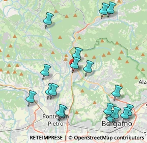 Mappa Via Fornaci, 24018 Villa d'Almè BG, Italia (4.91667)