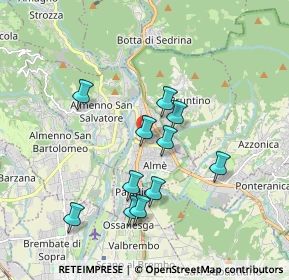 Mappa Via Fornaci, 24018 Villa d'Almè BG, Italia (1.63727)