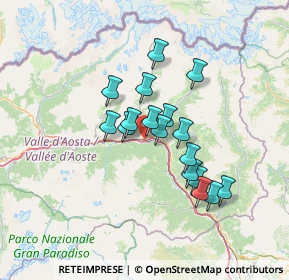 Mappa Località Zerbio, 11024 Pontey AO, Italia (10.63647)