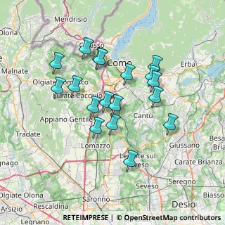 Mappa Via Val Mulini, 22073 Fino Mornasco CO, Italia (6.30722)