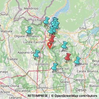 Mappa Via Val Mulini, 22073 Fino Mornasco CO, Italia (6.82375)