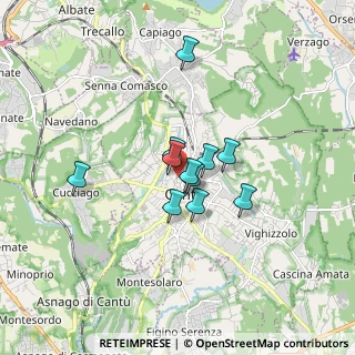 Mappa Via Francesco Pastonchi, 22063 Cantù CO, Italia (1.11364)