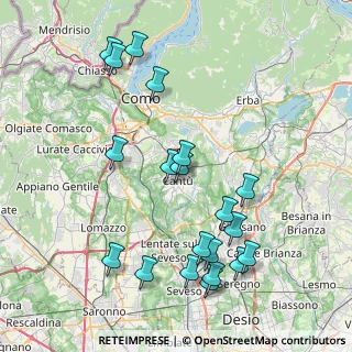 Mappa Via Francesco Pastonchi, 22063 Cantù CO, Italia (8.75)