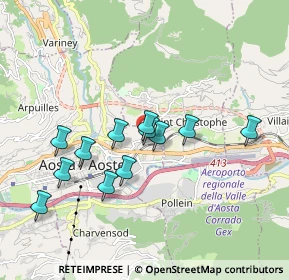Mappa Via de Beauregard, 11100 Aosta AO, Italia (1.61167)