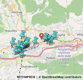Mappa Via de Beauregard, 11100 Aosta AO, Italia (1.747)