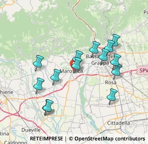 Mappa Via Libertà, 36063 Marostica VI, Italia (7.09714)