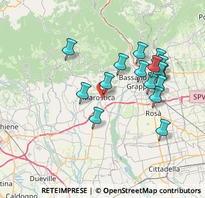 Mappa Via Libertà, 36063 Marostica VI, Italia (6.87188)