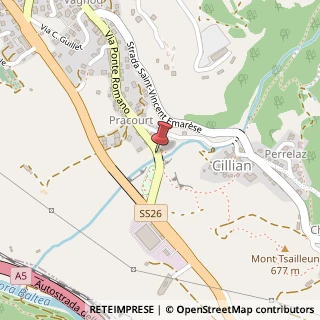 Mappa Via Ponte Romano, 11, 11027 Saint-Vincent, Aosta (Valle d'Aosta)