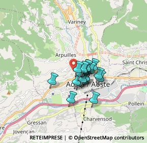 Mappa Via delle Betulle, 11100 Aosta AO, Italia (1.00368)