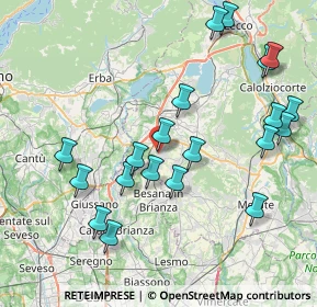 Mappa Via Cascina Nuova, 23893 Cassago Brianza LC, Italia (8.6095)
