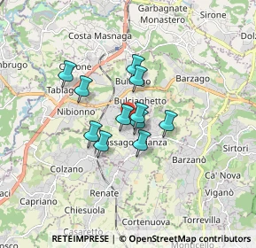 Mappa Via Cascina Nuova, 23893 Cassago Brianza LC, Italia (1.10091)