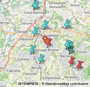 Mappa Via Cascina Nuova, 23893 Cassago Brianza LC, Italia (2.09133)