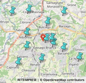 Mappa Via Cascina Nuova, 23893 Cassago Brianza LC, Italia (2.06923)