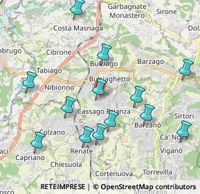 Mappa Via Cascina Nuova, 23893 Cassago Brianza LC, Italia (2.14692)