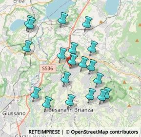 Mappa Via Cascina Nuova, 23893 Cassago Brianza LC, Italia (3.71474)