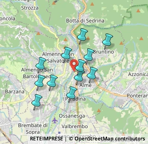 Mappa Via Ponte Regina, 24011 Almé BG, Italia (1.415)