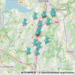 Mappa Via Gazza, 21040 Castronno VA, Italia (3.424)
