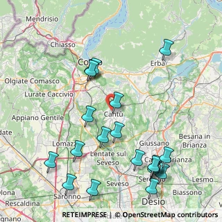 Mappa Via Daverio Francesco, 22063 Cantù CO, Italia (9.776)