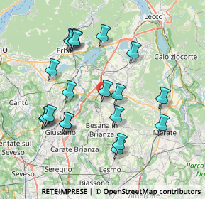Mappa Via Don Lorenzo Milani, 23893 Cassago Brianza LC, Italia (7.6495)