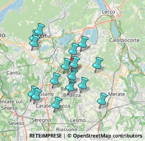 Mappa Via Don Lorenzo Milani, 23893 Cassago Brianza LC, Italia (6.54938)