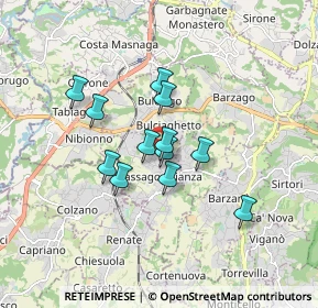 Mappa Via Don Lorenzo Milani, 23893 Cassago Brianza LC, Italia (1.26167)