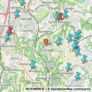 Mappa Via del Michelbecco, 22060 Cucciago CO, Italia (3.00667)