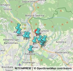 Mappa Via Polveriera, 24018 Villa d'Almè BG, Italia (1.29636)