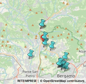 Mappa Via Polveriera, 24018 Villa d'Almè BG, Italia (3.94615)