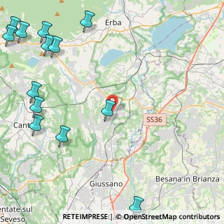 Mappa Via Galileo Galilei, 22040 Lurago D'erba CO, Italia (6.70538)