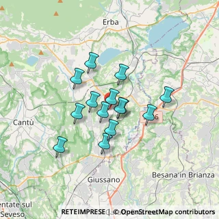 Mappa Via Santo Stefano, 22040 Lurago D'erba CO, Italia (2.525)