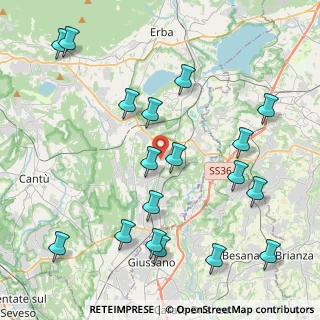 Mappa Via Galileo Galilei, 22040 Lurago D'erba CO, Italia (4.86667)