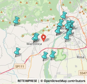 Mappa Via Boscaglie, 36063 Marostica VI, Italia (3.92188)
