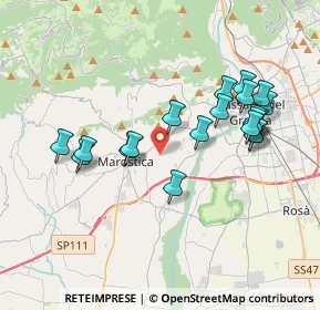 Mappa Via Boscaglie, 36063 Marostica VI, Italia (3.645)