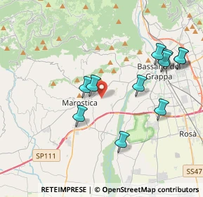 Mappa Via Boscaglie, 36063 Marostica VI, Italia (3.98909)