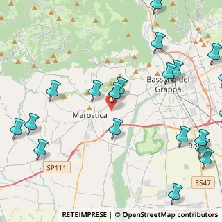 Mappa Via Boscaglie, 36063 Marostica VI, Italia (5.9325)