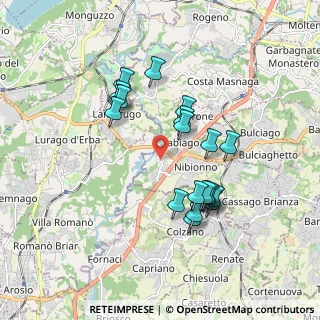 Mappa Località Gaggio, 23895 Nibionno LC, Italia (1.6415)