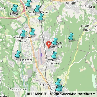 Mappa Via Monte Nero, 21040 Venegono Superiore VA, Italia (2.91143)