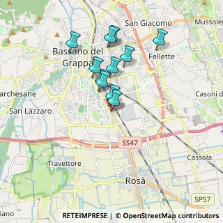 Mappa Via Capitelvecchio, 36061 Bassano del Grappa VI, Italia (1.52636)