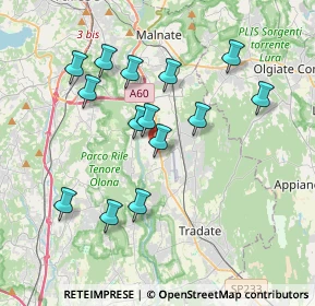 Mappa Via Cortina D'Ampezzo, 21043 Castiglione Olona VA, Italia (3.53357)