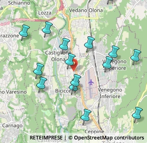 Mappa Via Cortina D'Ampezzo, 21043 Castiglione Olona VA, Italia (2.14733)