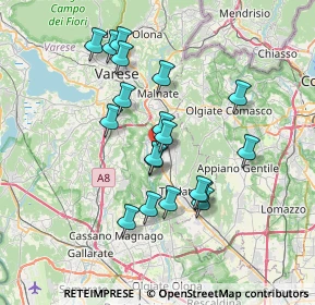 Mappa Via Cortina D'Ampezzo, 21043 Castiglione Olona VA, Italia (6.43947)