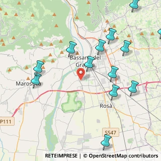 Mappa Via F. Rodolfi, 36061 Bassano del Grappa VI, Italia (5.06538)