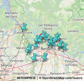 Mappa Via Bellotti, 24018 Villa d'Almè BG, Italia (10.43778)