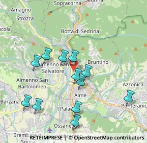 Mappa Via Bellotti, 24018 Villa d'Almè BG, Italia (1.86)