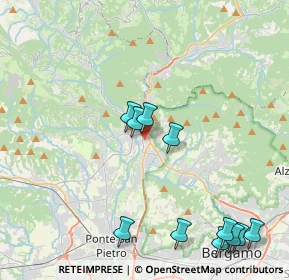 Mappa Via Bellotti, 24018 Villa d'Almè BG, Italia (4.87091)