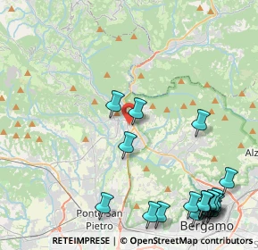 Mappa Via Bellotti, 24018 Villa d'Almè BG, Italia (5.9975)
